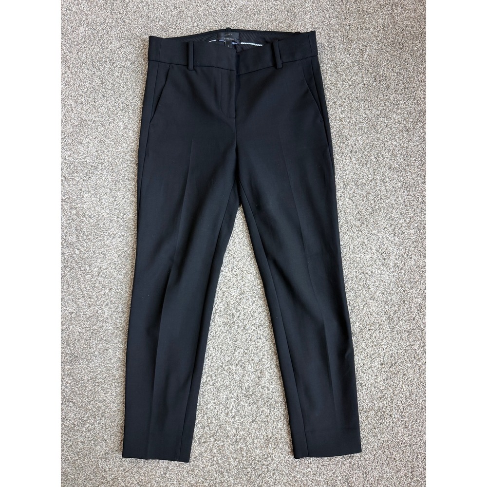 J.Crew Cameron Slim Crop Pant Black High Rise Stretch Trousers Size 4